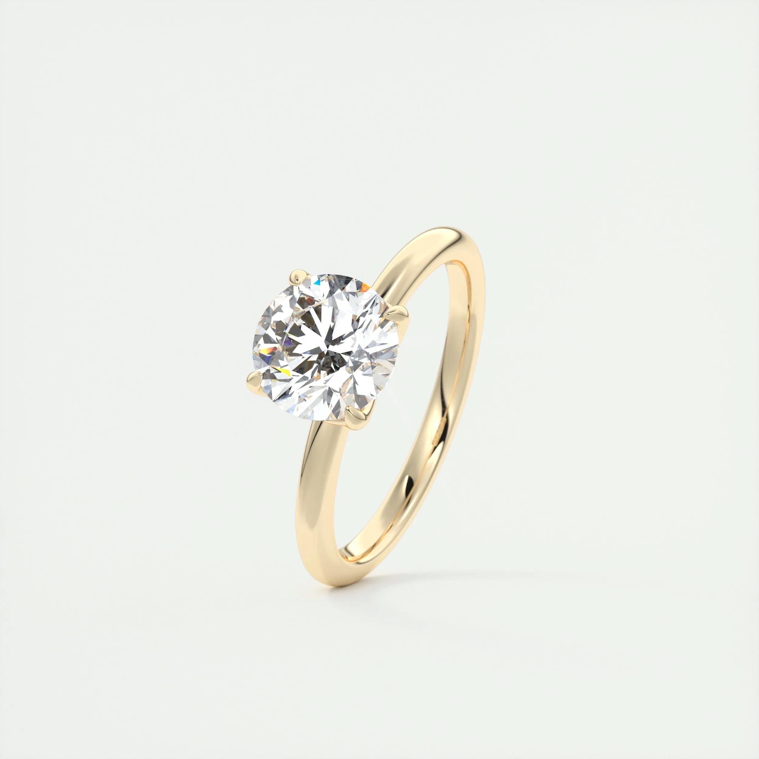 Solitaire Engagement Ring Featuring 1.35 CT Round Moissanite 10