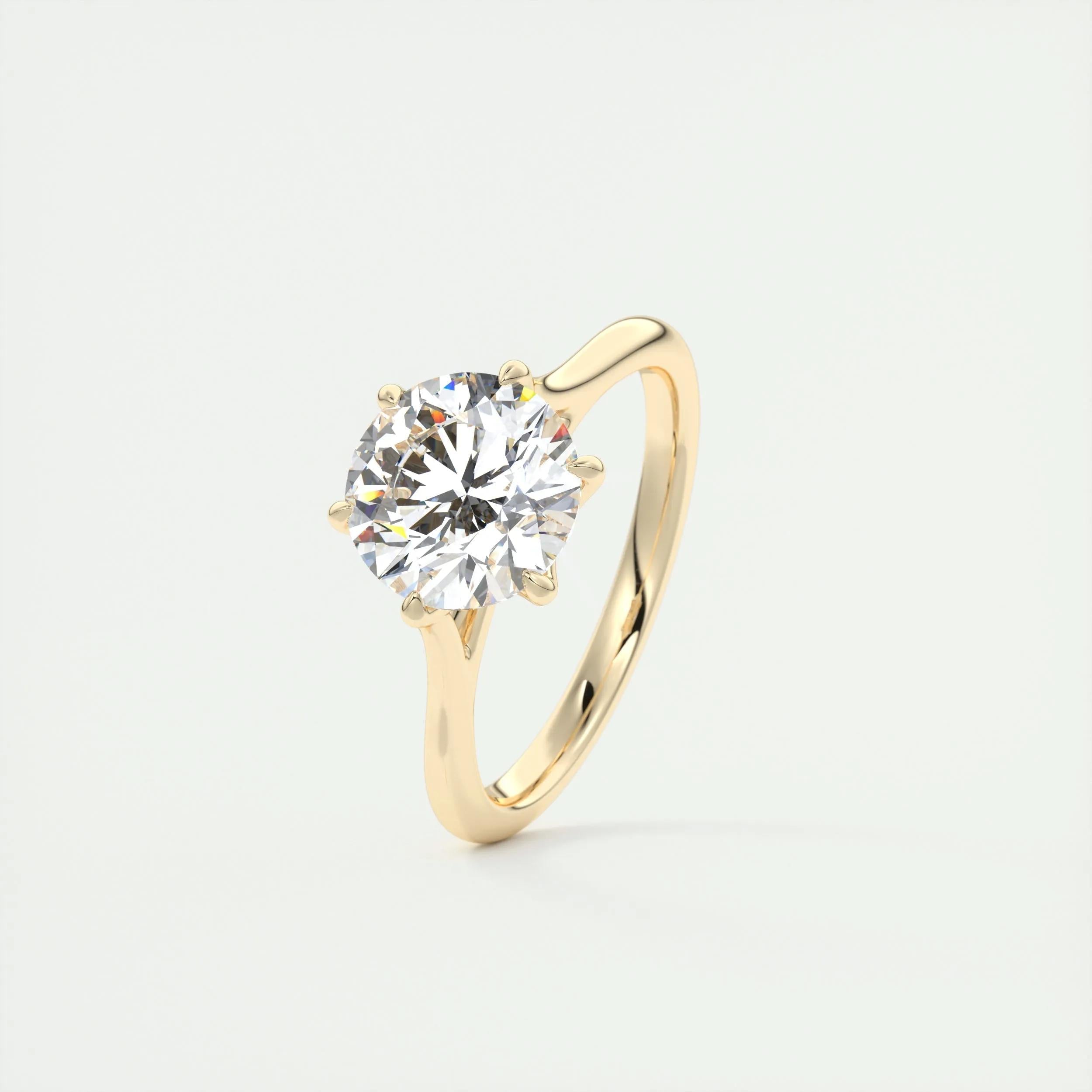 Solitaire Engagement Ring Featuring 1.35 CT Round Moissanite 11
