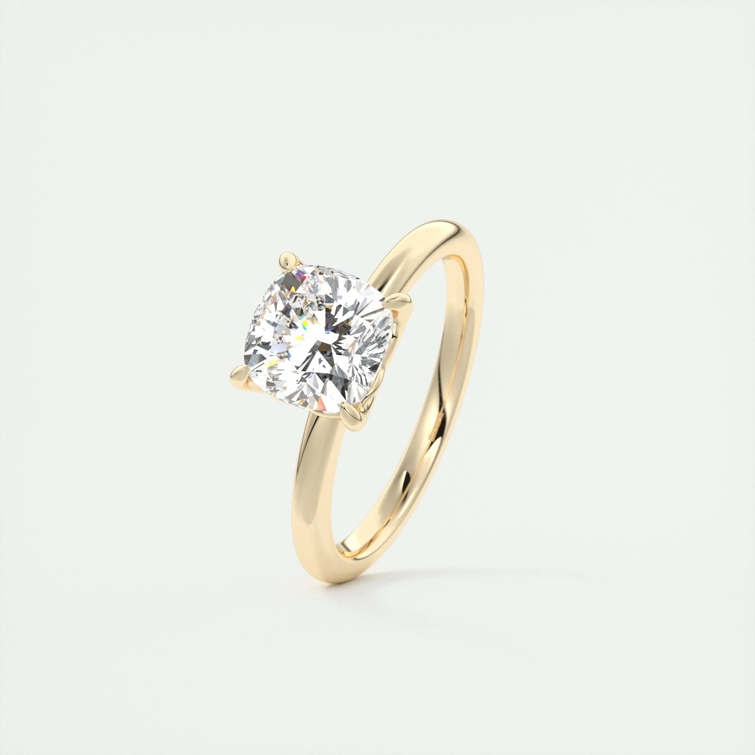 Solitaire Engagement Ring Featuring 1.49 CT Cushion Moissanite 12