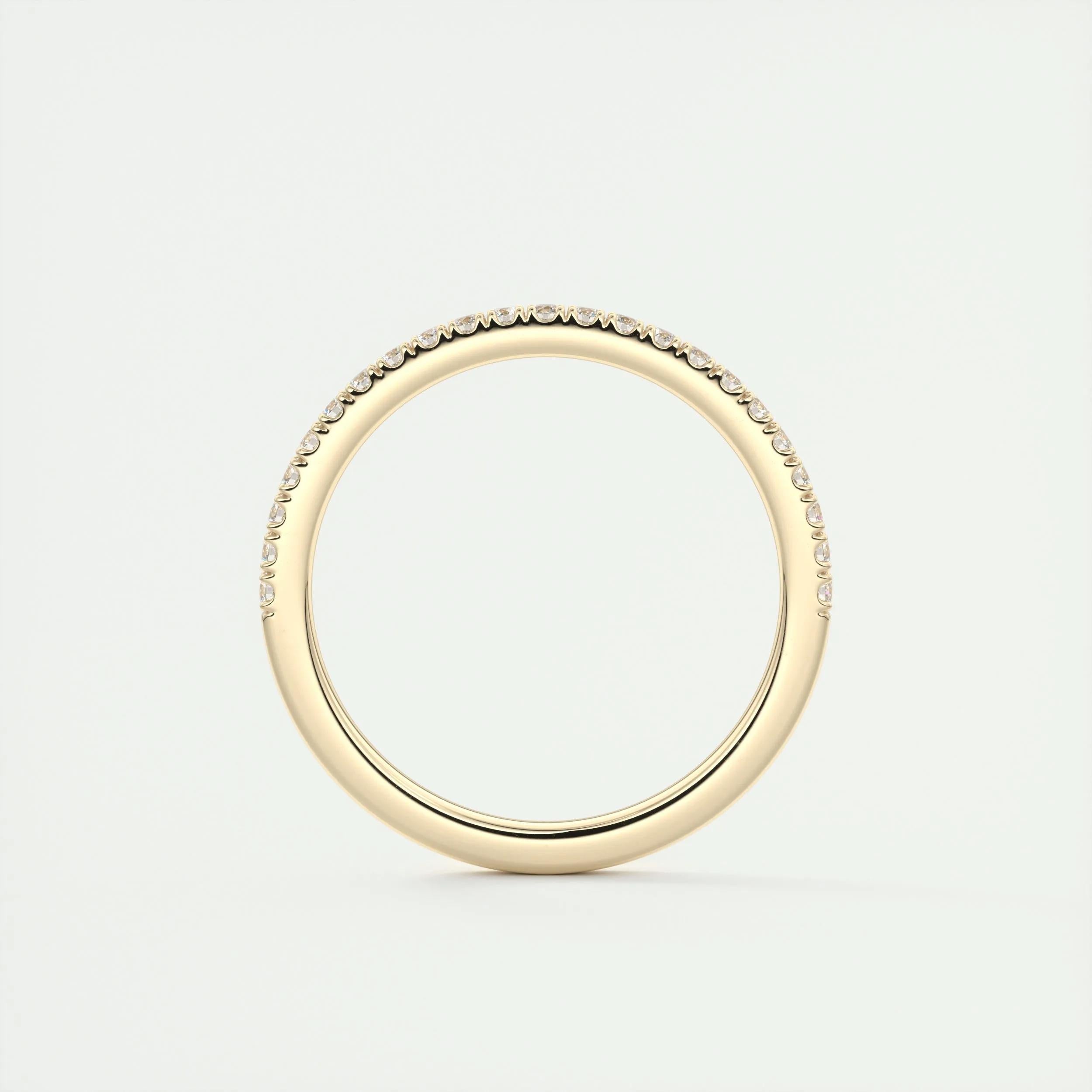 Full Eternity Wedding Band Featuring 0.18 TCW Round Moissanite 19