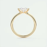 Solitaire Bezel Engagement Ring Featuring 1.44 CT Trillion Moissanite 14
