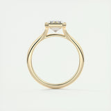 Solitaire Bezel Engagement Ring Featuring 2.03 CT Emerald Moissanite 14