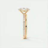 Pave Engagement Ring Featuring 1.91 CT Oval Moissanite 13