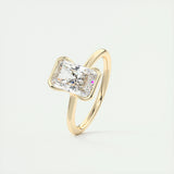 Solitaire Bezel Engagement Ring Featuring 2.10 CT Radiant Moissanite 11