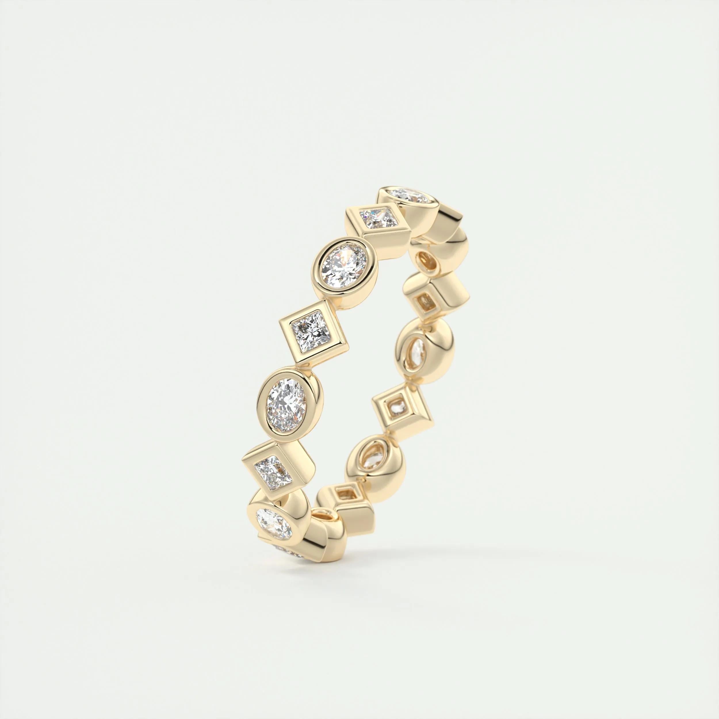 Eternity Wedding Band Featuring 0.72 TCW Oval & Princess Moissanite 8