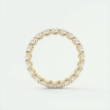 Eternity Prong Wedding Band Featuring 3.15 TCW Oval Moissanite 11