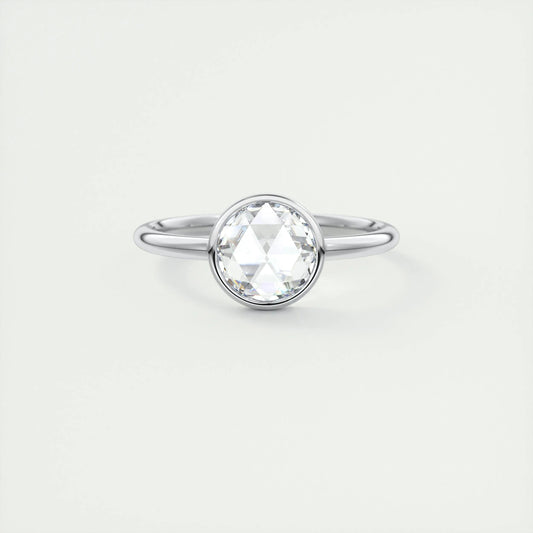 Solitaire Engagement Ring Featuring 1.19 CT Round Moissanite 1