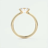 Solitaire Bezel Engagement Ring Featuring 1.91 CT Oval Moissanite 14