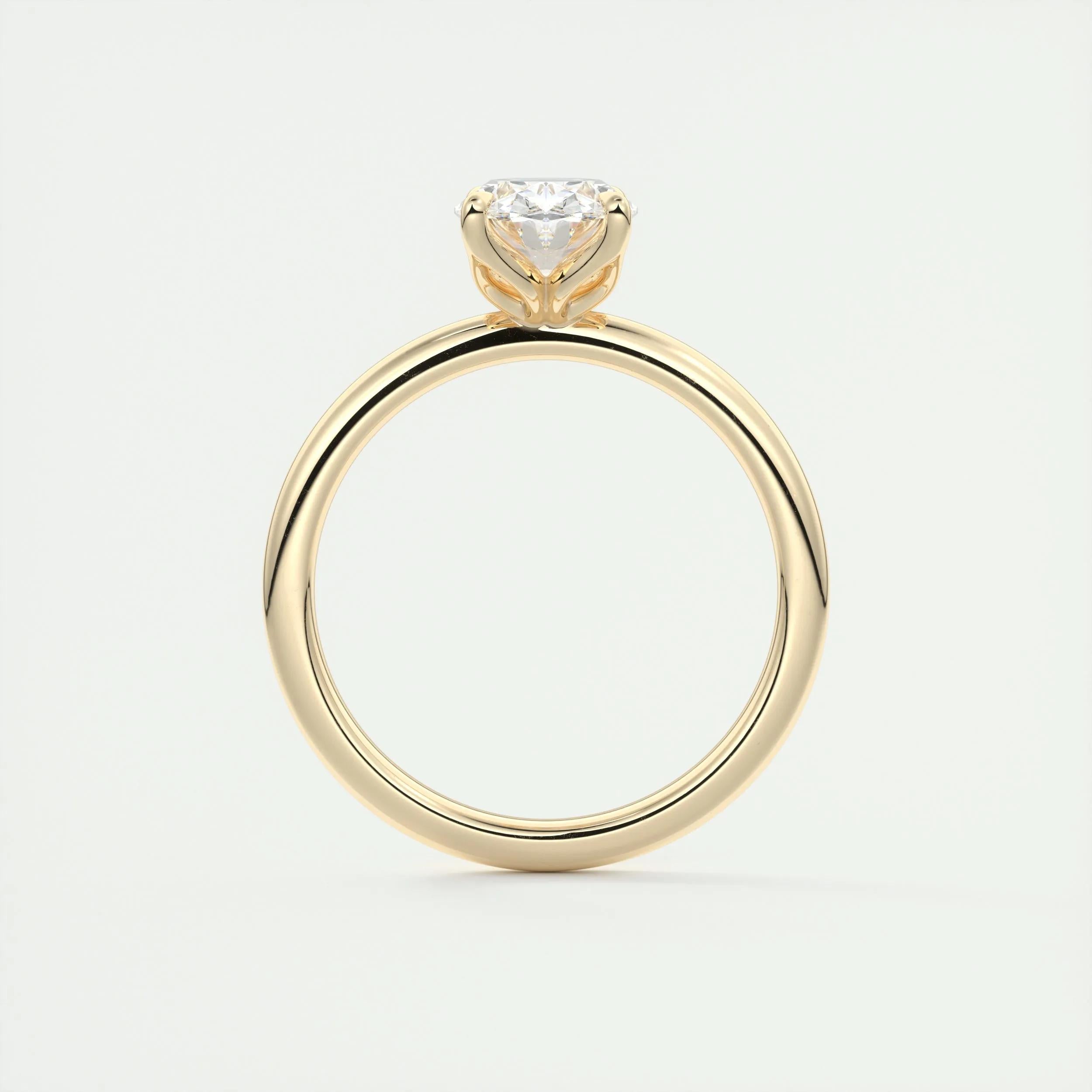Solitaire Engagement Ring Featuring 1.91 CT Oval Moissanite 15