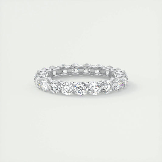 Full Eternity Wedding Band Featuring 2.10 TCW Round Moissanite 1