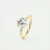 Solitaire Bezel Engagement Ring Featuring 1.35 CT Round Moissanite 11