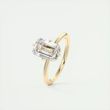 Solitaire Engagement Ring Featuring 1.91 CT Emerald Moissanite 11