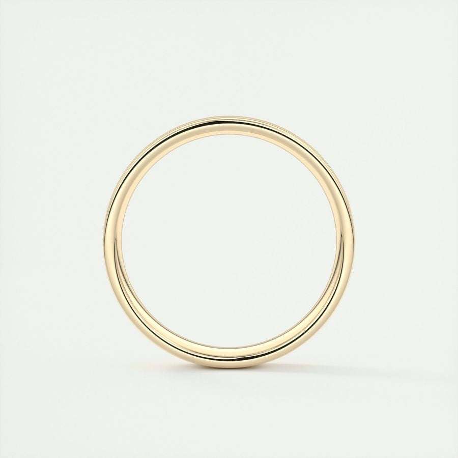 Polished Finish Regular White Gold Men's Band 12