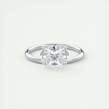 Solitaire Bezel Engagement Ring Featuring 1.91 CT Oval Moissanite 1