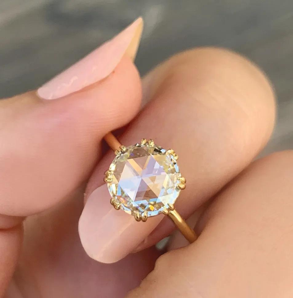 Solitaire Engagement Ring Featuring 1.35 CT Round Moissanite 2