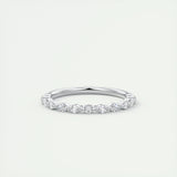 Alternative Eternity Wedding Band Featuring 0.37 TCW Round Moissanite 18