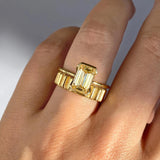 Solitaire Bezel Engagement Ring Featuring 1.91 CT Emerald Moissanite 30