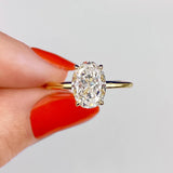 Solitaire Engagement Ring Featuring 1.91 CT Oval Moissanite 2