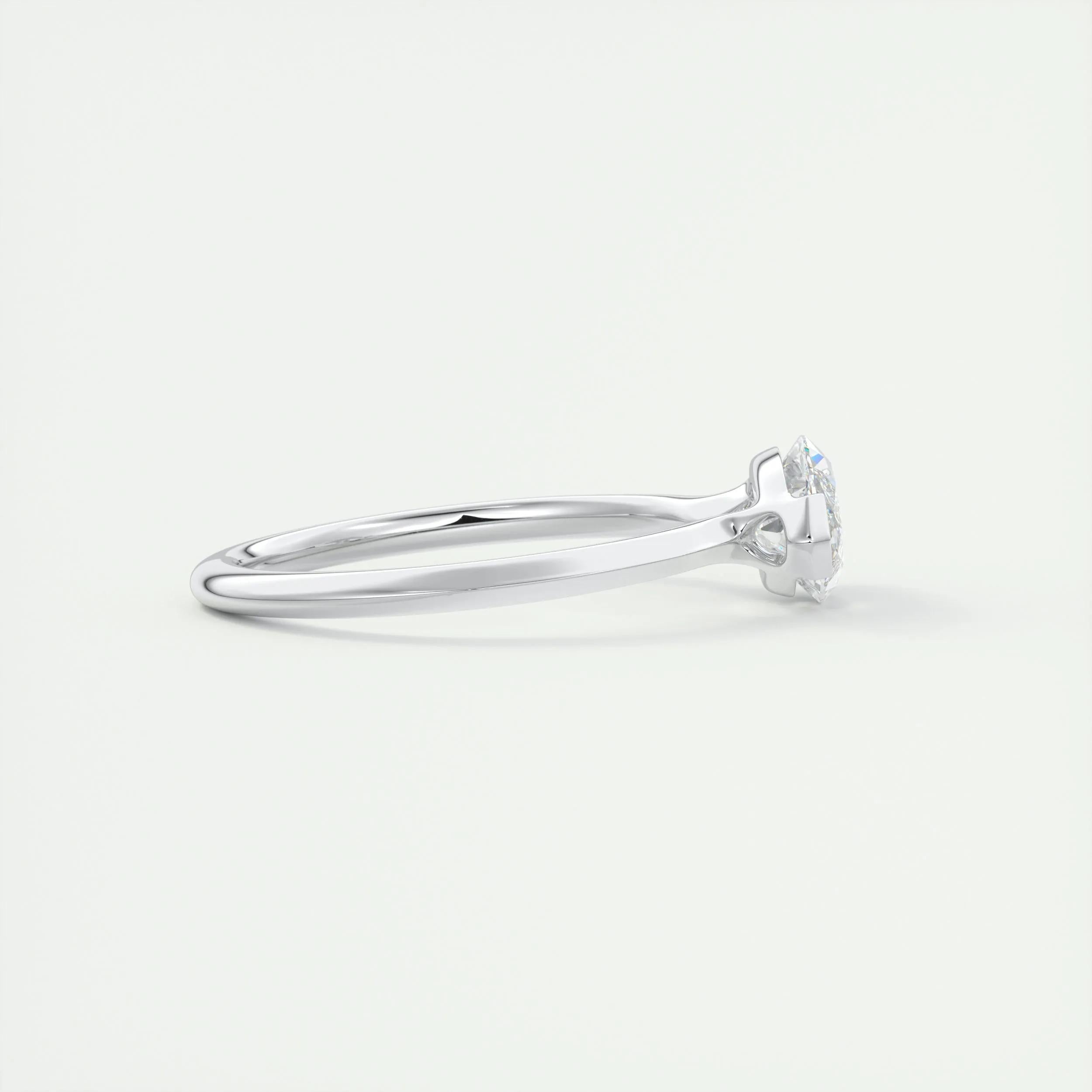 Solitaire Bezel Engagement Ring Featuring 1.98 CT Marquise Moissanite 3
