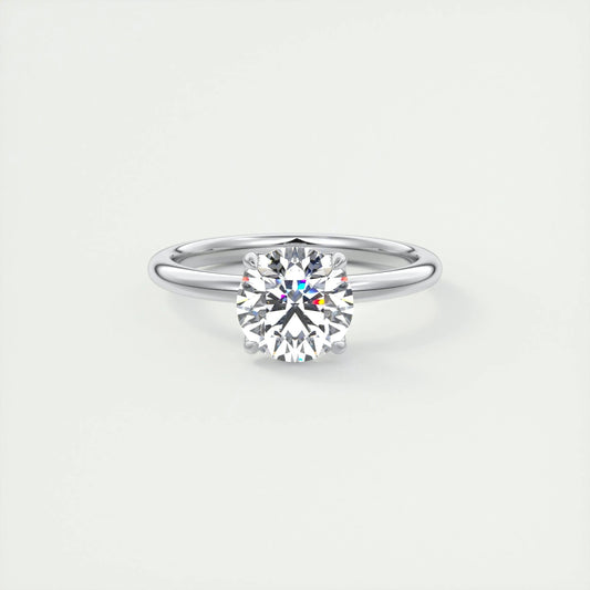 Solitaire Engagement Ring Featuring 1.35 CT Round Moissanite 1