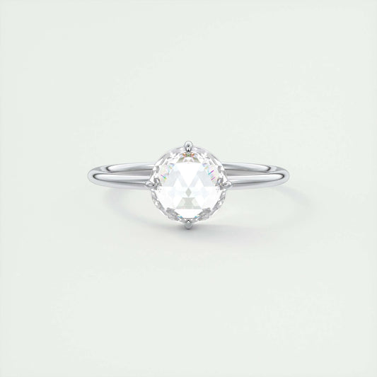 Solitaire Engagement Ring Featuring 1.19 CT Round Moissanite 1