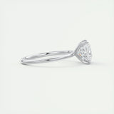 2.08 CT Princess Hidden Halo Moissanite Engagement Ring 2