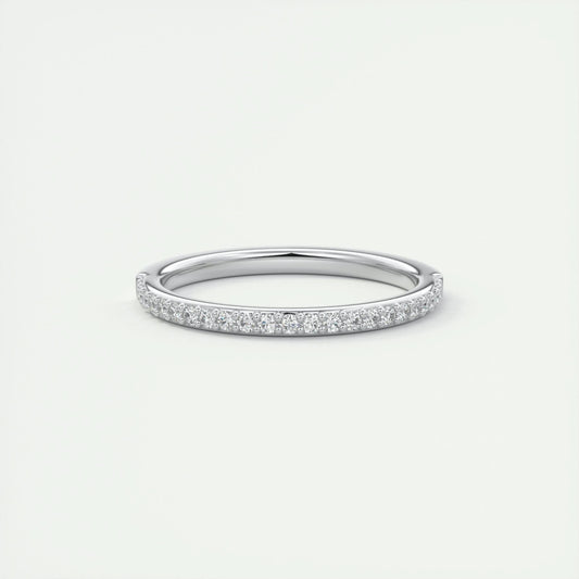 Full Eternity Wedding Band Featuring 0.18 TCW Round Moissanite 1