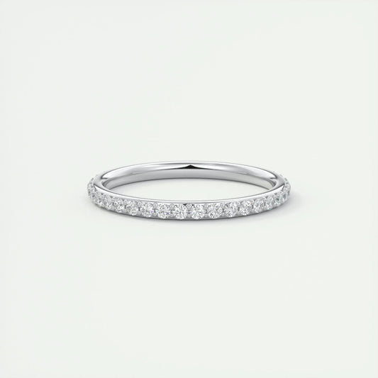 Full Eternity Wedding Band Featuring 0.74 TCW Round Moissanite 1
