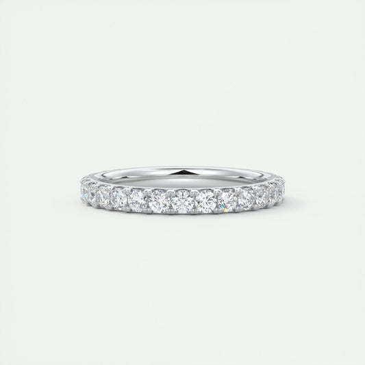 Full Eternity Wedding Band Featuring 0.84 TCW Round Moissanite 1