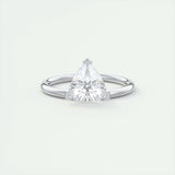 Solitaire Bezel Engagement Ring Featuring 1.44 CT Trillion Moissanite 1