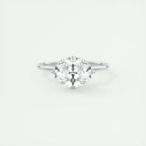 Hidden Halo Engagement Ring Featuring 1.91 CT Oval Moissanite 1