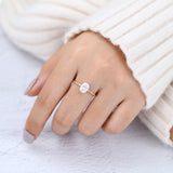 1.33 CT Oval Shaped Moissanite Twisted Shank Engagement Ring