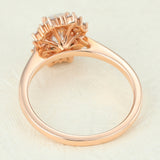 Halo Engagement Ring Featuring 1.0 CT Oval Moissanite 4