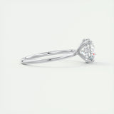 Hidden Halo Engagement Ring Featuring 2.0 CT Round Moissanite 2