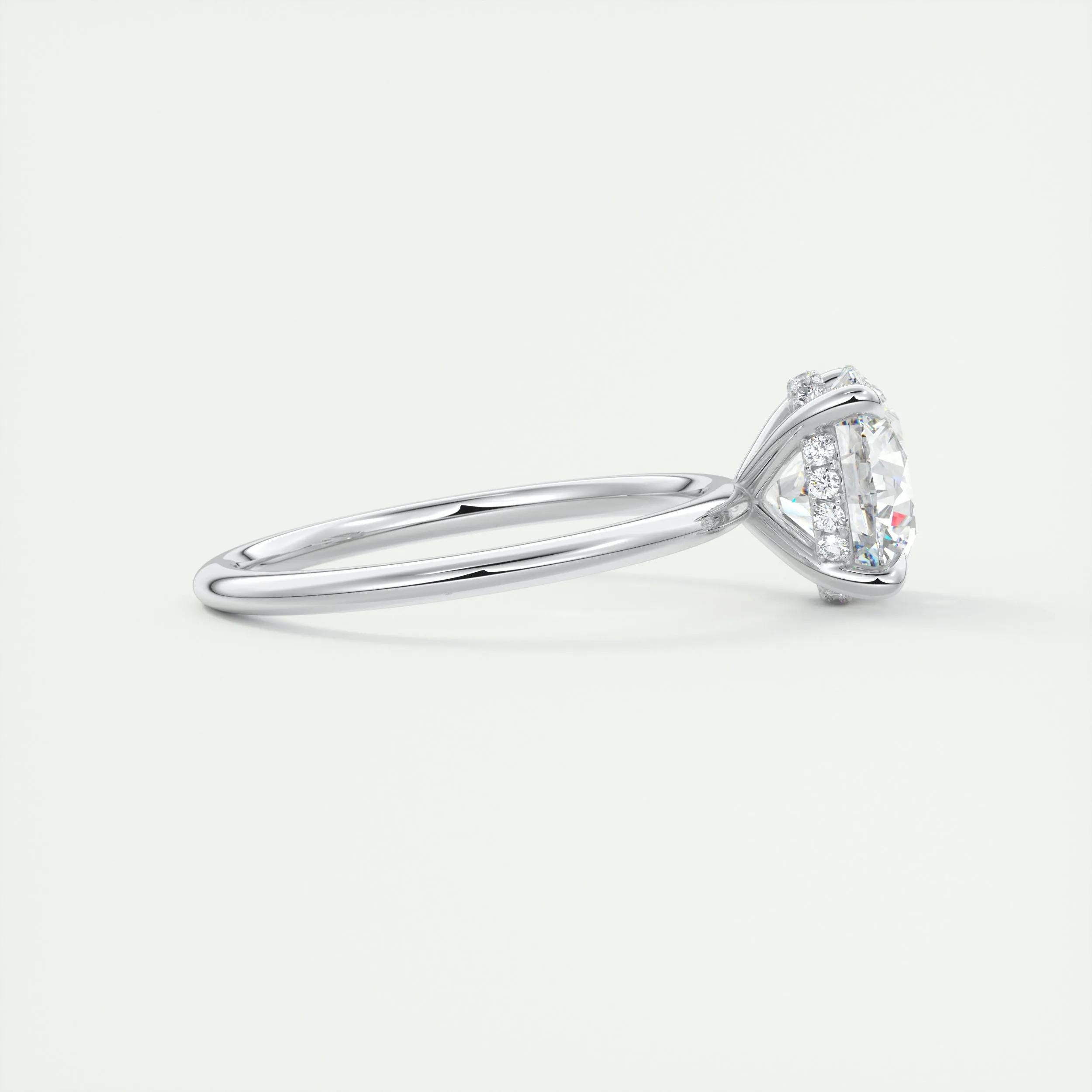 Hidden Halo Engagement Ring Featuring 2.0 CT Round Moissanite 2