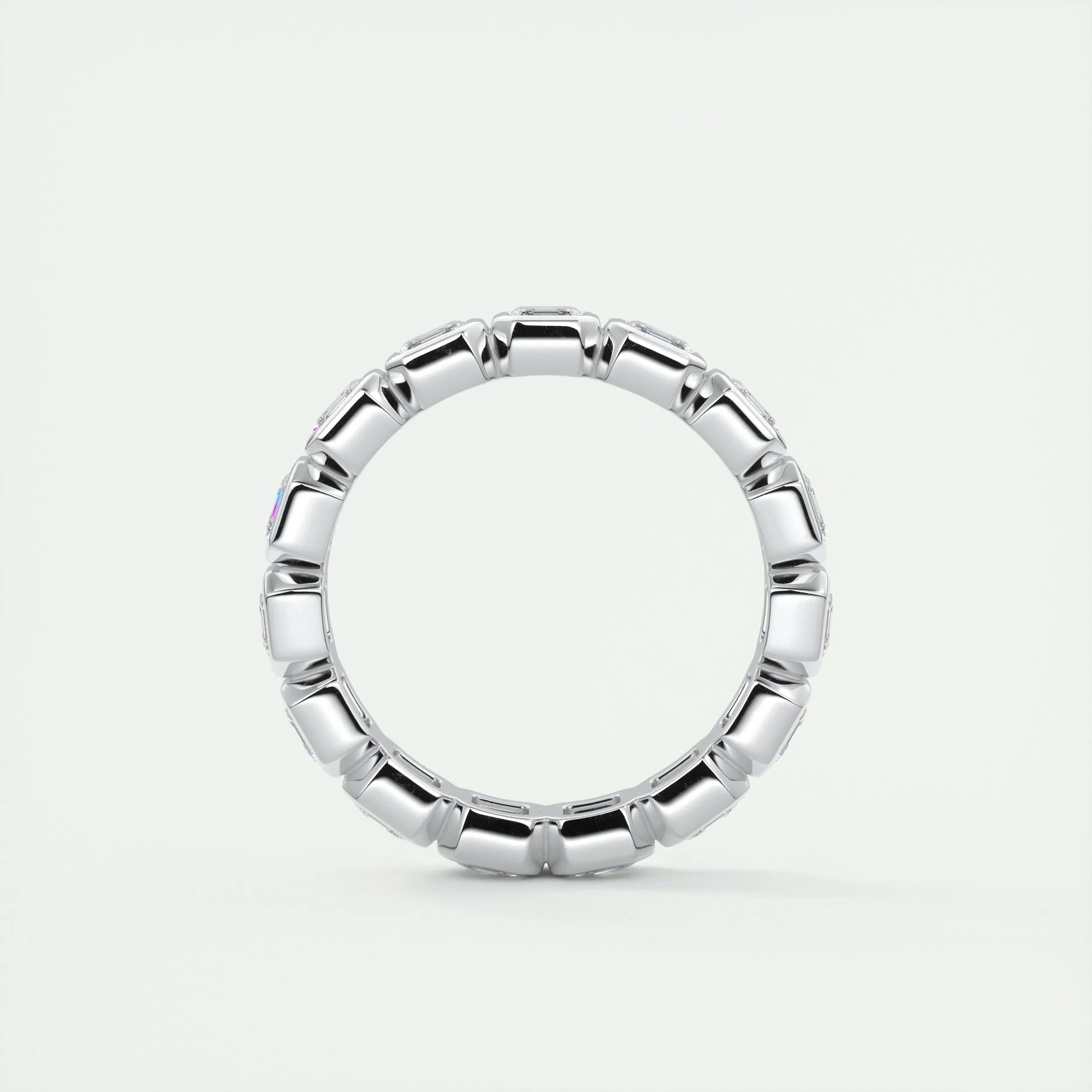 Full Bezel Wedding Band Featuring 2.25 TCW Round Moissanite 5