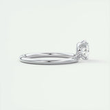Solitaire Bezel Engagement Ring Featuring 1.91 CT Oval Moissanite 2