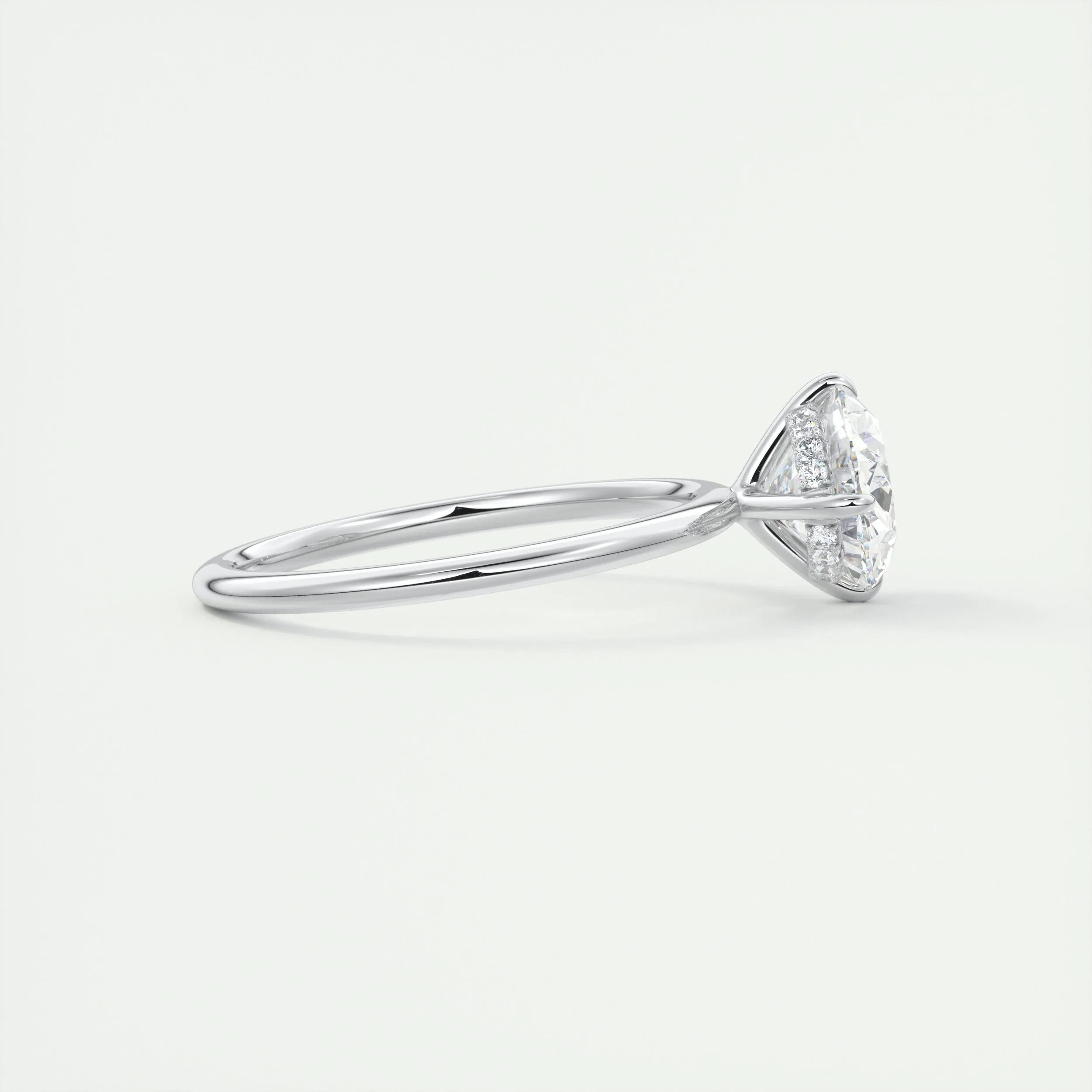 Hidden Halo Engagement Ring Featuring 1.91 CT Oval Moissanite 2