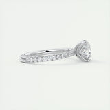 Pave Engagement Ring Featuring 2.15 CT Cushion Moissanite 2