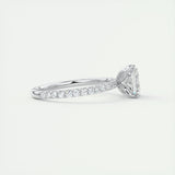 Pave Engagement Ring Featuring 2.03 CT Asscher Moissanite 2