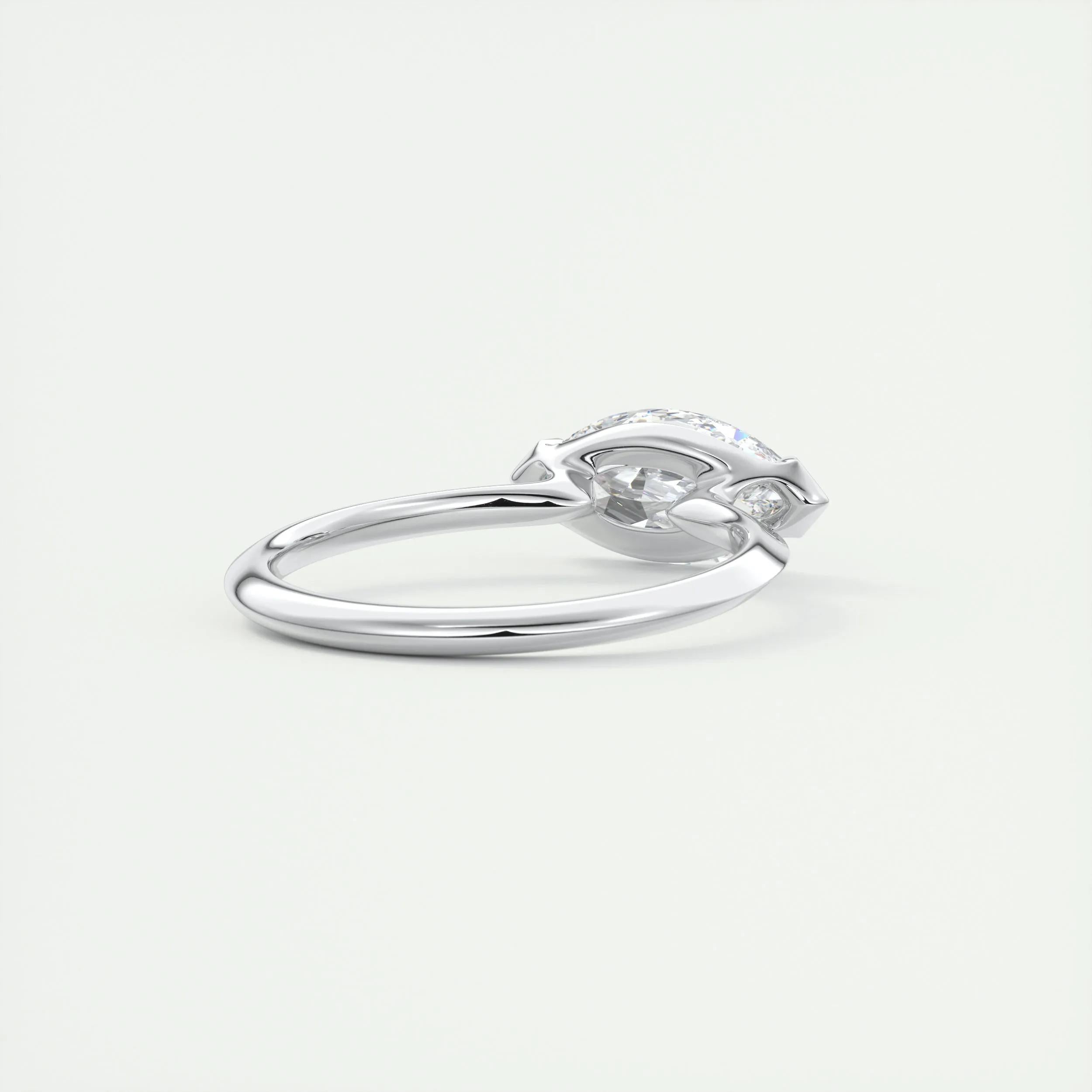 Solitaire Bezel Engagement Ring Featuring 1.98 CT Marquise Moissanite 4