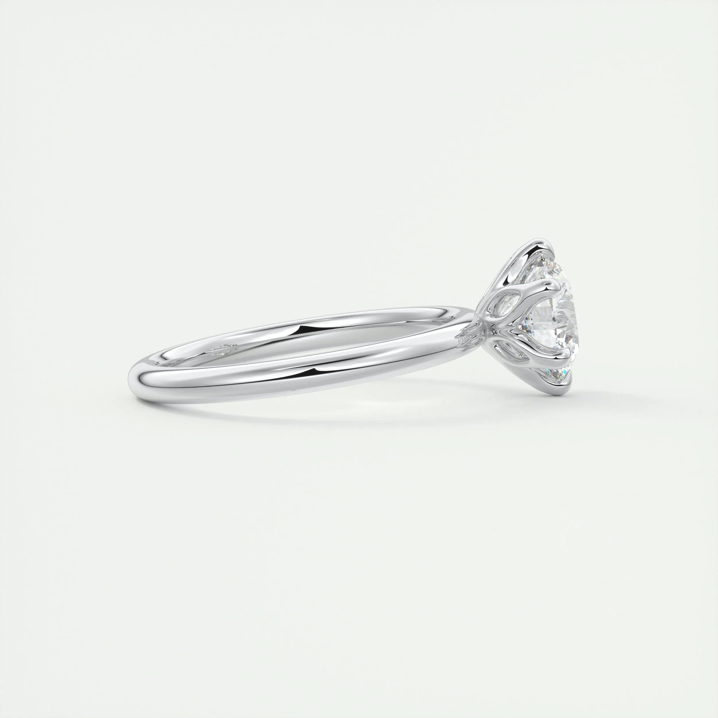 Solitaire Bezel Engagement Ring Featuring 1.35 CT Round Moissanite 2
