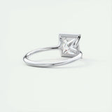 Solitaire Bezel Engagement Ring Featuring 2.08 CT Princess Moissanite 3