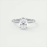 Solitaire Engagement Ring Featuring 1.91 CT Oval Moissanite 1