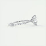 Pave Engagement Ring Featuring 2.0 CT Round Moissanite 2