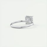 2.08 CT Princess Hidden Halo Moissanite Engagement Ring 3