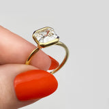 Solitaire Bezel Engagement Ring Featuring 2.03 CT Asscher Moissanite 2