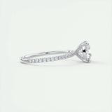 Pave Engagement Ring Featuring 2.15 CT Cushion Moissanite 2