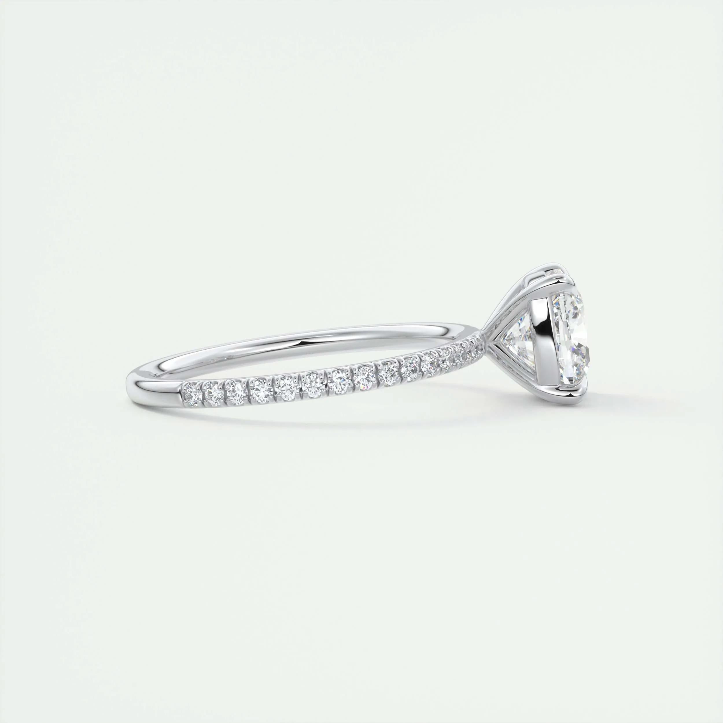 Pave Engagement Ring Featuring 2.15 CT Cushion Moissanite 2