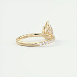 Pave Engagement Ring Featuring 1.93 CT Pear Moissanite 9